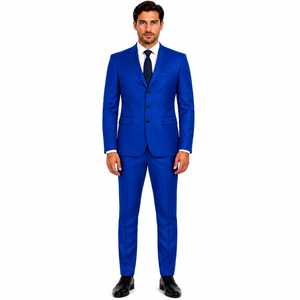 Costume d'affaires sur mesure pour homme, 3 boutons, revers cranté, costume de mariage formel, couleur unie, ensemble veste de costume d'affaires formel sur mesure pour homme - Product Image 1
