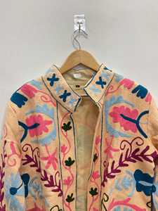 Embroidered Breathable Quilted Cotton Suzani Jacket Handmade Unisex - Product Image 3