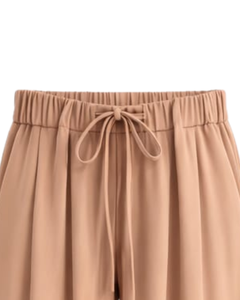 Custom Khaki Wide Leg Pants Women Casual High Waist <b>Drawstring</b> <b>Trousers</b> Loose Fit Straight Pants Comfortable Lounge Wear Fashion - Product Image 4