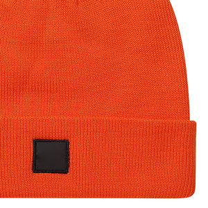 Orange Beanie <b>Hat</b> 100% Acrylic Unisex Casual Winter <b>Cap</b> Solid Color Adult Size 56-58CM Computer Knitted - Product Image 3