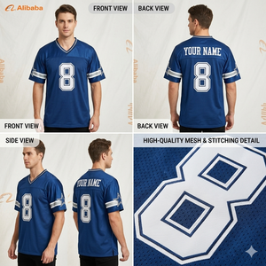 Jersey de Fútbol Americano Bordado Personalizado de Alta Calidad, Uniforme Cosido para Liga, Selección Nacional de EE. UU., Clubes Deportivos - Product Image 2