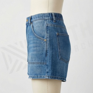 Casual Plus Size Summer <b>Denim</b> Shorts Womens Regular Fit Breathable <b>Stretch</b> Mid Waist Yoga Active Fashion Trendy Apparel - Product Image 3