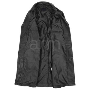 2026 Men Winter Season Long Leather <b>Coat</b> Fashionable Slim Fit <b>Coat</b> Whole Sale Rate Leather <b>Coat</b> - Product Image 6