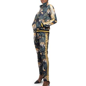 High Demand <b>Winter</b> Fleece Solid Logo Tracksuit <b>Women</b> 100% Cotton Two Piece Eco Friendly Manufacturer - Product Image 2