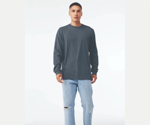 เสื้อยืดแขนยาวผู้ชายคุณภาพสูงขายดี 100% ผ้าฝ้ายถัก ลายเรียบ ปรับแต่งได้ แห้งเร็ว ระบายอากาศดี ขายส่ง - Product Image 4