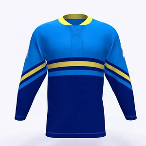 เสื้อฮอกกี้น้ำแข็งสำหรับผู้ใหญ่แบบระบายอากาศได้ 男女兼用 |   เสื้อพิมพ์ลายแบบซับลิเมชั่น โพลีเอสเตอร์ 100% คอวี เอวยางยืด |   ฮอกกี้ที่ปรับแต่งได้ตามต้องการ - Product Image 2