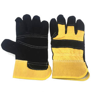 Guantes de Seguridad de Cuero Vacuno para Hombre, Precio de Fábrica, Guantes de Seguridad Industriales para la Construcción y Conducción - Product Image 1