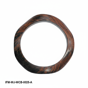 Handcrafted Natural Wood Bangle Organic Wave Shaped Wooden <b>Bracelet</b> <b>Boho</b> Carved Wristband Sustainable Jewelry Gift for Women - Product Image 2