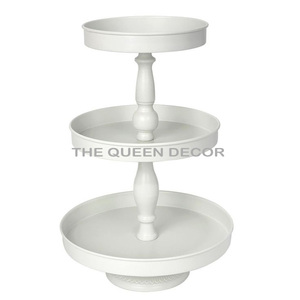 Décoration de fête d'anniversaire, célébration de mariage, dernier modèle de support à gâteau en métal doré à 2 niveaux et décoration intérieure, prix abordable - Product Image 3