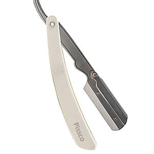 Navaja de afeitar plegable de acero inoxidable Pissco de fábrica directa, herramienta de afeitado profesional para barbería - Product Image 3