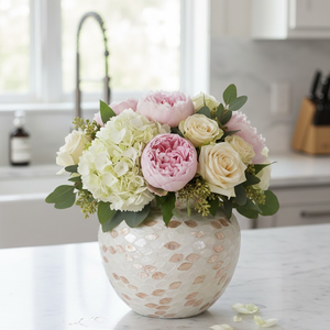 Handcrafted Decorative Mother of Pearl Flower <b>Vases</b> Wholesale High Quality <b>Vases</b> for Home Decor from Vietnam - Product Image 5