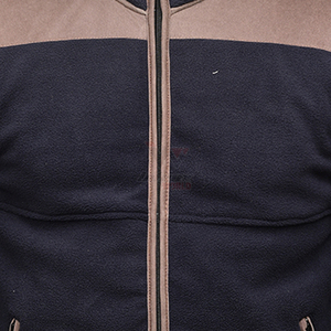 Vestes polaires de chasse Safari bleu foncé à fermeture éclair intégrale, avec panneau contrastant aux épaules et poches latérales, pour homme, hiver, pour activités de plein air - Product Image 3