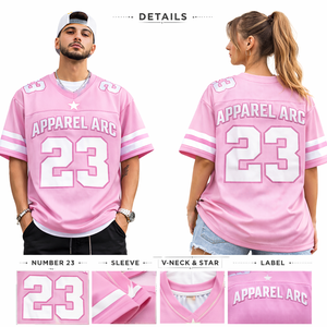 Camiseta de Fútbol de Malla Rosa Personalizada 23 APPAREL ARC, Ropa Deportiva Unisex, Proveedor Mayorista OEM de EE. UU. - Product Image 2