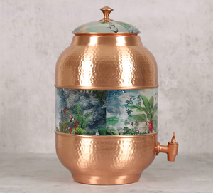 Large Capacity Copper Drinking Water Vessel Decorative Storage Dispenser with Premium Metal Spout for Cafe Resort Restaurant Use - Product Image 5