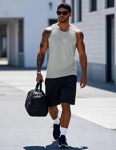 Camiseta sin mangas moderna para hombre, tejido suave, transpirable, textura flexible, movimiento ligero, forma fresca, comodidad diaria, costuras resistentes - Product Image 5