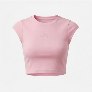 Nouveauté : T-shirts courts pour femmes, coupe ajustée, manches courtes, pour le sport, le yoga, l'entraînement, vêtements de sport, tenue de gym - Product Image 1