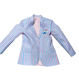Chaqueta Blazer a Rayas, Corte Entallado, Estilo Casual de Negocios, Ropa de Oficina, Manga Larga, Prenda Exterior de Moda, Ropa Profesional - Product Image 1