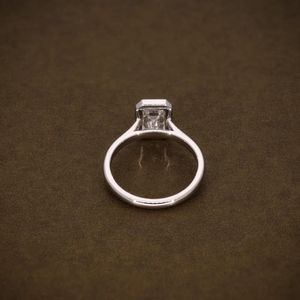 Bague de fiançailles pour femme en diamant de laboratoire taille émeraude serti clos, certifiée VVS2, bague de mariage solitaire en diamant, bijoux fins pour elle - Product Image 4