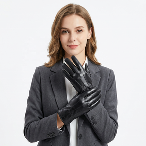 Custom Fashion Real Leather Wrist <b>Gloves</b> <b>Men</b>/Women New Winter Travel Outdoor <b>Touch</b> <b>Screen</b> Feature Eco-Friendly Thermal Plain - Product Image 4