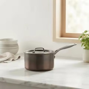 Olla Profesional de Acero Inoxidable con Acabado Mate en Bronce y Cobre, Cacerola Profunda para Sopa con Mango Largo - Product Image 1