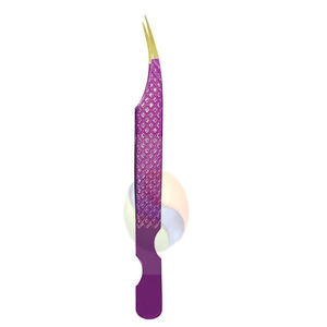 Pince à cils volume professionnelle à marque privée, pointe en acier inoxydable haute précision, pince à cils volume de luxe avec logo personnalisé - Product Image 2