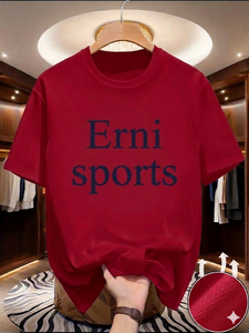 เสื้อยืดกีฬาเจอร์ซีย์แห้งเร็ว ระบายอากาศได้ดี น้ำหนัก 220 กรัม แขนสั้น เหมาะสำหรับออกกำลังกาย ฟิตเนส วิ่ง เทรนนิ่ง พิมพ์ลายตัวอักษร แบบยูนิเซ็กซ์ - Product Image 4
