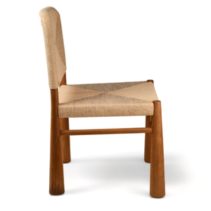 Chaise de salle à manger en teck vintage au design minimaliste pour la décoration de la maison - Product Image 4