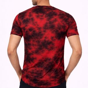 T-shirt tie-dye pour homme de haute qualité, manches courtes, 100% coton, tissu écologique, doux et respirant, coupe classique, décontracté - Product Image 2