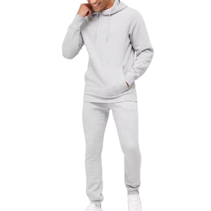 Conjunto Deportivo Casual de Dos Piezas para Hombre, Invierno, Color Sólido, con Sudadera con Capucha, Mangas Largas, Opciones Personalizables, Último Diseño, Estampado Invernal - Product Image 4