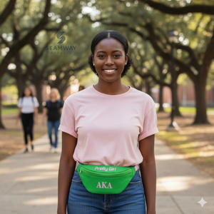 Alpha Kapa Alpha Sorority Fanny Pack <b>Women's</b> Cordura Crossbody Outdoor Waist Pack Utility <b>Belt</b> <b>Bag</b> Casual Hip Pack - Product Image 4