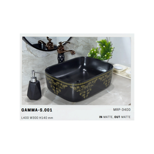 Lavabo de Cerámica Artístico Gamma s 06 para Baño Contemporáneo - Product Image 4