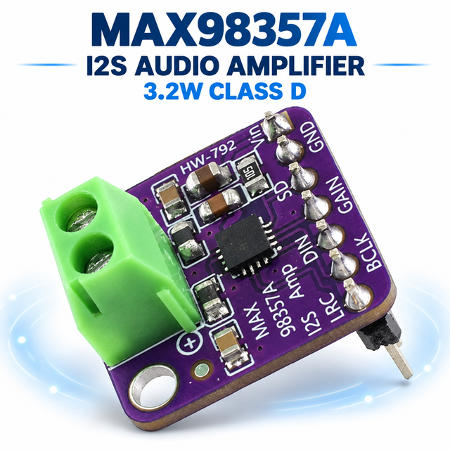 Stock MAX98357A I2S Audio Amplifier Module 3.2W Filterless Class D Mono Digital Sound Board for MCU SBC IoT Wholesale