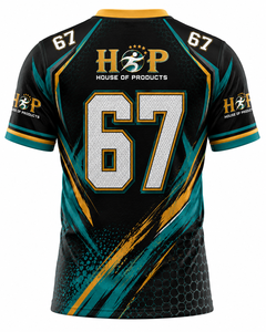 Camiseta Deportiva al por Mayor para Hombre, Estilo Fútbol Americano, Personalizada con Sublimación, Cuello en V, Absorbe la Humedad - Product Image 2
