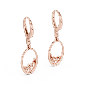 Conjunto Único DANGLERS para Mujer, Oro Rosa de 18 Quilates con Baño de Rodio, Diamantes Cultivados en Laboratorio con Corte Mixto, Certificados, para Uso Diario, Eventos Glamurosos, Lujo - Product Image 3