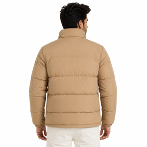 Chaqueta de Invierno Acolchada para Hombre, Personalizada al por Mayor, con Cuello Alto, Estilo Urbano, Cierre Frontal con Cremallera, Proveedor de Fábrica OEM ODM, EE. UU. - Product Image 4