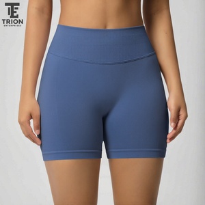 Women's High Waist <b>Yoga</b> <b>Shorts</b> Skinny Fit Eco-Friendly Polyester/Nylon Breathable Moisture-Wicking Technology for Fitness - Product Image 5