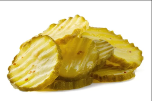 Wavy Spicy Canned <b>Pickled</b> Cucumber Slices Vinegar Brine Mason <b>Jar</b> Packaging | Peeled | Room Temperature - Product Image 2