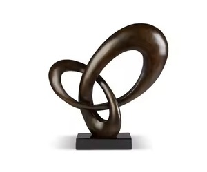 Modern Metal Sculpture <b>Decorative</b> Showpiece Figurine Home Living Room Office <b>Table</b> <b>Decor</b> Interior Accent - Product Image 6