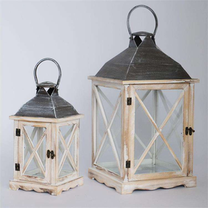 Farol de Madera para Velas Navideñas, Diseño Clásico, Ecológico, para Decoración del Hogar y Jardín, Varios Colores - Product Image 5