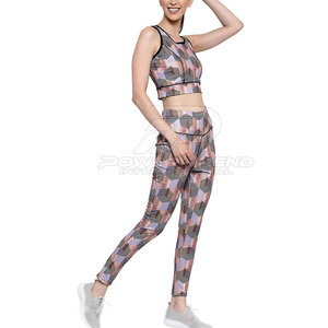 Conjunto de Leggings y Sujetador Deportivo Sin Costuras para Mujer, Material Suave de Spandex/Nailon, Ofrece Soporte y Comodidad para Yoga y Fitness - Product Image 3