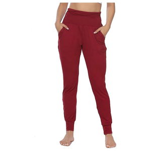Wholesale Women High Waist <b>Thick</b> Knitted Lightweight Breathable Quick Dry Cotton Bamboo Fiber Plus Size Solid Yoga <b>Leggings</b> 300g - Product Image 6