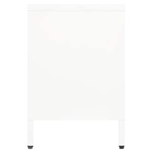 Supporto TV bianco in acciaio e vetro da 41,3"x13,8"x20,5" dal design moderno per l'intrattenimento domestico - Product Image 4