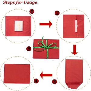 Carta da Regalo Multicolore Artdly 14x20 Pollici, Confezione da 100 Fogli, Carta Velina Bianca Rossa Verde per Natale, Compleanni e Progetti Fai-da-Te - Product Image 1
