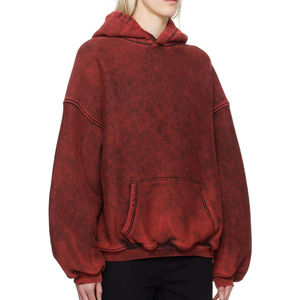Sudadera con capucha de manga larga para mujer, estilo urbano, lavado ácido, ecológica, transpirable, con forro, personalizada por el fabricante para invierno - Product Image 2