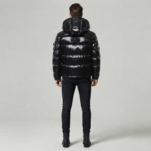 OEM Custom Logo <b>Men's</b> Waterproof <b>Down</b> <b>Filled</b> Puffer <b>Jacket</b> with Nylon Shell Standard Thickness Internal Strap-Winter Casual - Product Image 4