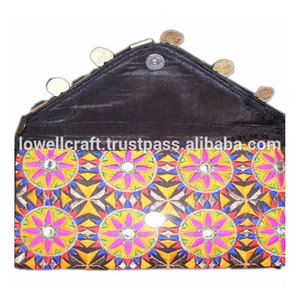COIN DECORATION MEDIUM SIZE ETHNIC CLUTCH <b>BAG</b> Traditional Handmade <b>Boho</b> Evening Purse Vintage Tribal Party Handbag Women Fashion - Product Image 4