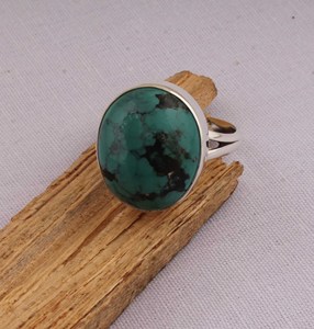 Natural Turquoise <b>Ring</b> 925 Sterling Silver Jewelry Vintage Style Oval Blue Gemstone <b>Ring</b> Antique Finish <b>Statement</b> <b>Ring</b> for Women - Product Image 3