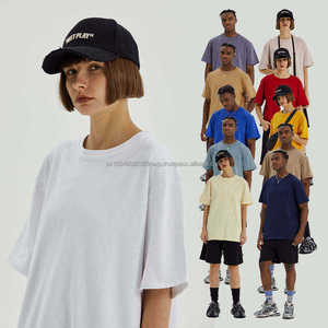 Grande taille épaule tombante 100% coton lourd Street Wear luxe de haute qualité t-shirt avec la coutume unie - Product Image 6