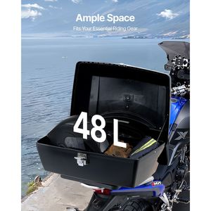 Bauletto Moto Universale 48L Impermeabile Staccabile in PP con Pannello Riflettente - Nuovo Modello Durevole - Product Image 3