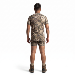 Men's Camo Hunting Base Layer Set-Sublimated Wicking <b>Polyester</b> Short Sleeve Top & <b>Boxer</b> Brief - Product Image 2